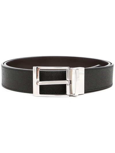 Bally Shiff Square-buckle Belt In Black