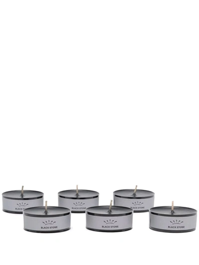 Ginori 1735 Blackstone Tea-light Candle Set In Schwarz