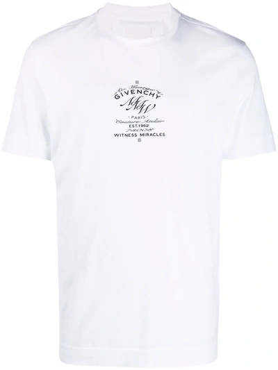 Givenchy White Slim Fit Crest T-shirt