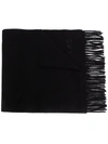 Apc Black Alix Embroidered Scarf In Schwarz