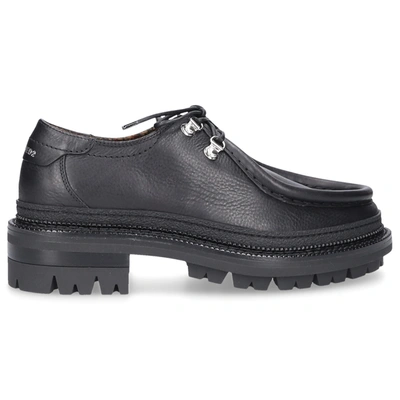 Dsquared2 Lace Up Shoes Henry Calfskin In Black