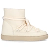 Inuikii Sneaker Full Leather Wedge Off-white Boots In White