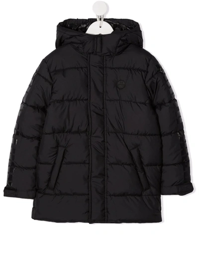 North Sails Recycled Polyester Puffer Jacket In 黑色