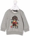 Dsquared2 Icon-print Sweatshirt In 灰色