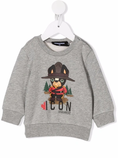Dsquared2 Babies' Icon-print Sweatshirt In 灰色
