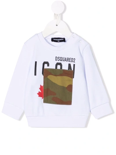 Dsquared2 Babies' Icon-print Sweatshirt In 白色