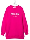 MSGM LOGO-PRINT SWEAT DRESS