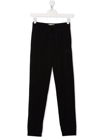 Levi's Kids' Embroidered-logo Track Trousers In 黑色
