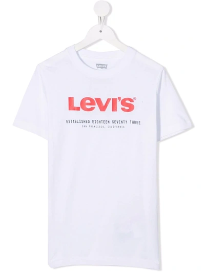 Levi's Kids' Logo-print T-shirt In 白色