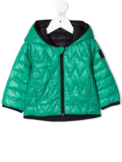 Bosswear Babies' Reversible Puffer Jacket In 绿色