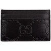 GUCCI MEN'S GENUINE LEATHER CREDIT CARD CASE HOLDER WALLET,6255641W3AN1000