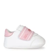 DOLCE & GABBANA KIDS LEATHER LOGO SNEAKERS,17358590