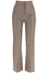 Low Classic High-waisted Flared Trousers In Grey