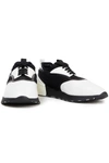 SERGIO ROSSI LEATHER AND MESH SNEAKERS,3074457345627259666