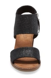Toms Majorca Dress Sandals Women's Shoes In Black Fabric