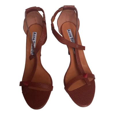 Pre-owned Acne Studios Leather Sandals In Brown