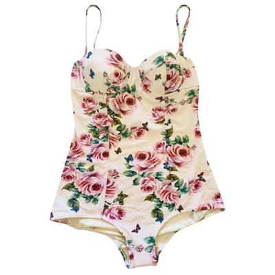 Pre-owned Dolce & Gabbana One-piece Swimsuit In Pink