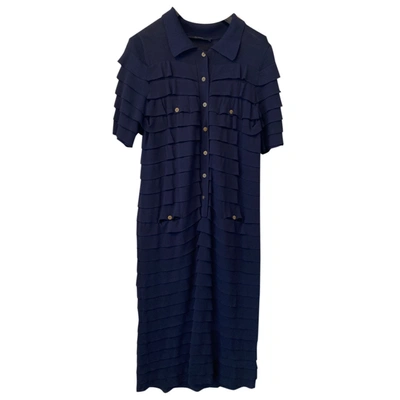 Pre-owned Les Copains Mid-length Dress In Navy
