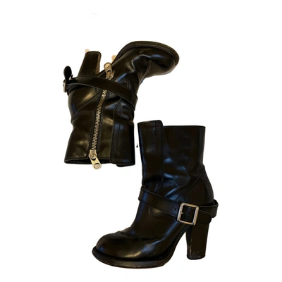 Pre-owned Chloé Leather Ankle Boots In Black