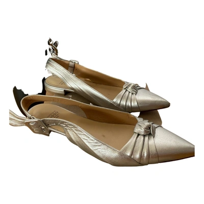 Pre-owned Francesco Russo Leather Heels In Silver