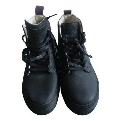 Pre-owned Eytys Leather Ankle Boots In Black