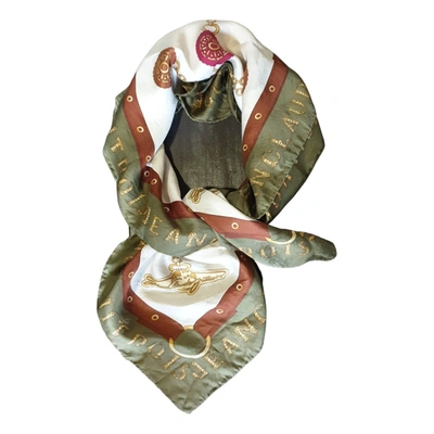 Pre-owned Jitrois Silk Handkerchief In Khaki