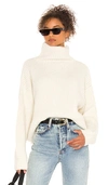 Anine Bing Sydney Alpaca Blend Turtleneck Sweater In Ivory