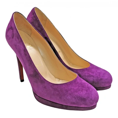 Pre-owned Christian Louboutin Simple Pump Heels In Purple