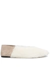 Studio Amelia Pointed-toe Babouche Fur Slippers In Weiss