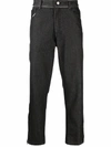 YOUTHS IN BALACLAVA ZIP-DETAIL STRAIGHT-LEG JEANS