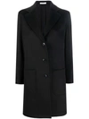 Saulina Alice Single-breasted Cashmere Coat In Schwarz