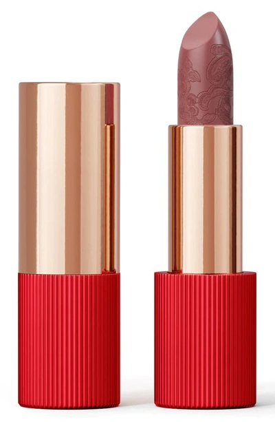 La Perla Refillable Matte Silk Lipstick In Nude Red