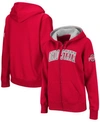 STADIUM ATHLETIC WOMEN'S SCARLET OHIO STATE BUCKEYES ARCHED NAME FULL-ZIP HOODIE