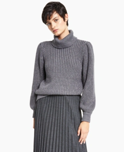 Alfani Turtleneck Sweater Created For Macy s In Armor Shine