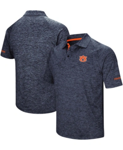 Colosseum Men's Heather Navy Auburn Tigers Down Swing Polo Shirt