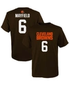 Outerstuff Youth Boys Baker Mayfield Brown Cleveland Browns Mainliner Player Name Number T-shirt In Brown