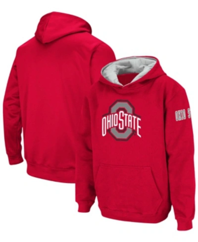 Stadium Athletic Kids' Youth Boys Scarlet Ohio State Buckeyes Big Logo Pullover Hoodie