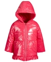 FIRST IMPRESSIONS BABY GIRLS GLOSSY PUFFER COAT, CREATED FOR MACY'S