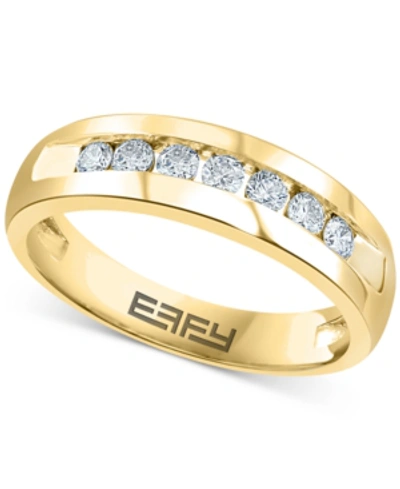 Effy Collection Effy Men's Diamond Channel-set Band (1/2 Ct. T.w.) In Yellow Gold