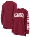 Pressbox Women's Oklahoma Sooners Two-hit Canyon Long Sleeve T-shirt In Burgundy