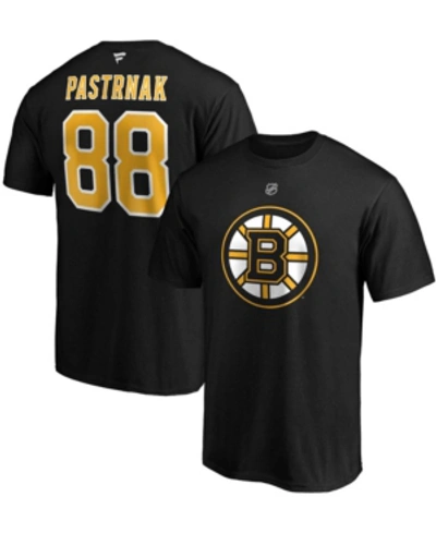FANATICS MEN'S DAVID PASTRNAK BOSTON BRUINS TEAM AUTHENTIC STACK T-SHIRT