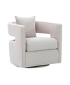 Tov Furniture Kennedy Velvet Swivel Chair In Blush