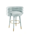 Tov Furniture Betty Velvet Counter Stool In Mint