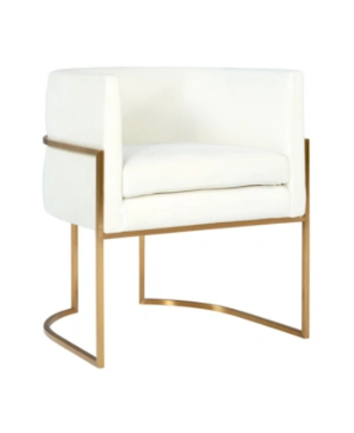 Tov Furniture Giselle Dining Chair - Gold Frame In White