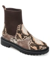 Journee Collection Women's Sabriel Sock Booties In Snake