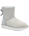 Ugg Women's Mini Bailey Bow Ii Boots In Ash Fog