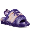 Ugg Fluff Yeah Genuine Shearling Slingback Sandal In Violet Night
