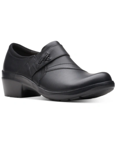 Clarks Women's Angie Pearl Slip-on Shoes Women's Shoes In Black Leather