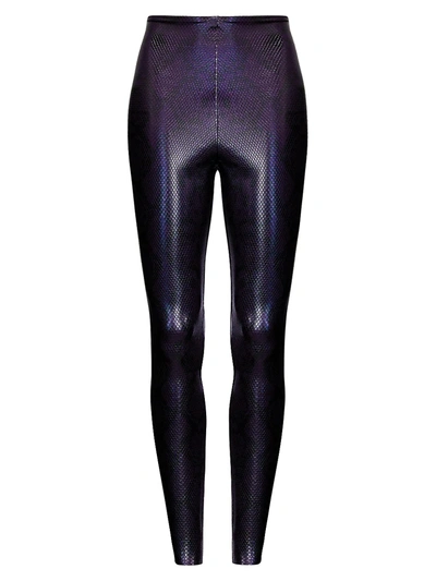 Commando Faux-leather High-waist Leggings In Blue