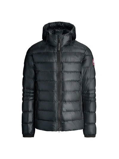 Canada Goose Crofton Hooded Puffer Jacket In Black